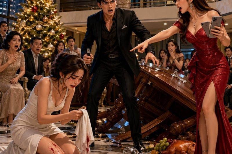 DI MALAM NATAL Noche Buena di Manila, aku diperlakukan layaknya pembantu oleh adik iparku selama tujuh jam—hingga ia memaksaku berlutut untuk mengelap tumpahan anggur di depan seluruh keluarga… dan di sanalah suamiku akhirnya berdiri tegak.