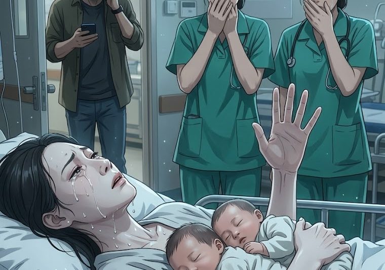 Ia dinyatakan meninggal pukul 19.54 malam. Monitor mengeluarkan bunyi panjang yang menusuk dada, dan dokter dengan suara tegas menyebutkan waktu kematian untuk dicatat dalam rekam medis. Namun sebelas menit kemudian, ketika seorang perawat menantang semua logika dan meletakkan kedua bayi kembarnya yang baru lahir di atas dadanya—satu di kiri, satu di kanan—jari-jari Valeria Cruz bergerak. Jari itu menggenggam selimut putih kecil, dan matanya terbuka perlahan, seolah ia kembali dari tempat yang sangat dalam dan sangat jauh.