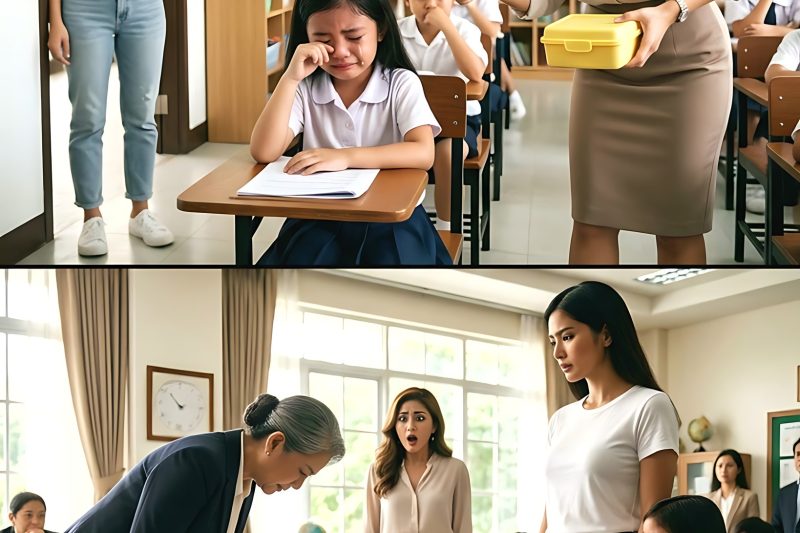 AKU DATANG KE SEKOLAH ANAKKU YANG BERUSIA 6 TAHUN UNTUK MEMBERI KEJUTAN. NAMUN JANTUNGKU SEAKAN BERHENTI SAAT MELIHAT GURUNYA MEMBUANG BEKALNYA KE TEMPAT SAMPAH SAMBIL BERTERIAK, “KAMU TIDAK PANTAS MAKAN!” YANG TIDAK DIKETAHUI SANG GURU, WANITA YANG IA BENTAK ADALAH SATU-SATUNYA PEMILIK SELURUH SEKOLAH ITU.