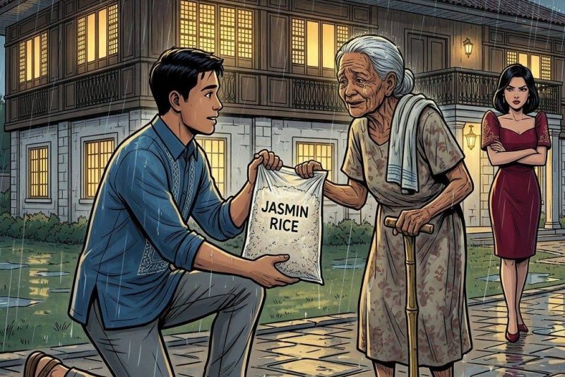 DIA DIUSIR OLEH ANAKNYA SA TENGAH HUJAN SAMBIL MEMELUK SEKANTONG BERAS… NAMUN DI DALAMNYA ADA SEBUAH SURAT: “MAAFKAN AKU, IBU… AKU MENCINTAIMU DALAM DIAM”
