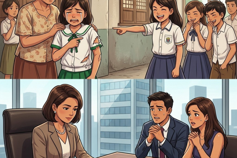 ANAK ORANG KAYA ITU MEROBEK SERAGAM PUTRIKU—MEREKA MENGHINAKU SEBAGAI IBU MISKIN, TANPA TAHU BAHWA TANDA TANGANKULAH YANG MENENTUKAN NASIB KONTRAK RATUSAN MILIAR MEREKA.
