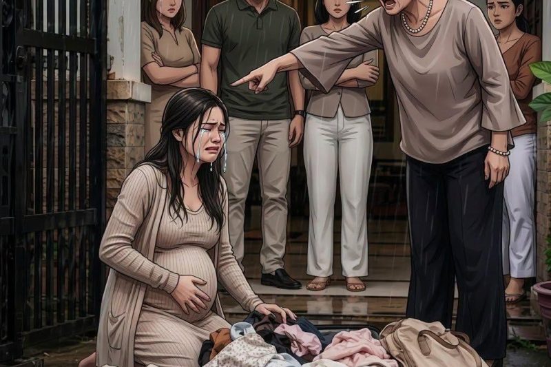 AKU DIUSIR OLEH IBU MERTUAKU DARI RUMAHKU SENDIRI SAAT AKU HAMIL DELAPAN BULAN—NAMUN KETIKA SURAT WASIAT LAMA MILIK KAKEK MUNCUL, MEREKALAH YANG MEMOHON AGAR SEMUA YANG MEREKA RAMPAS DARIKU DIKEMBALIKAN.**