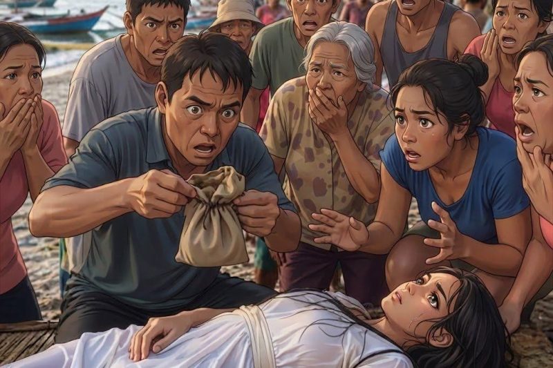 Seorang Gadis Ditemukan Mengapung di Pesisir Sebuah Desa Nelayan Kecil Tanpa Identitas Apa Pun. Saat Warga Bersiap Memberikan Penghormatan Terakhir, Ketika Tubuhnya Dibalik, Sebuah Kantong Kecil yang Tersembunyi di Pinggangnya Terjatuh. Begitu Kantong Itu Dibuka, Semua Orang Panik dan Berlarian Ketakutan…**