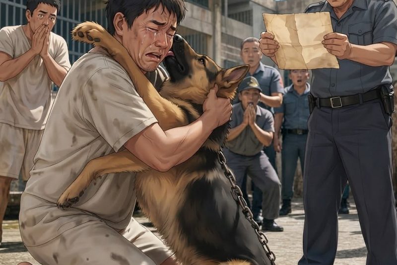 Permintaan Terakhir Seorang Narapidana Adalah Bertemu Anjingnya — Namun Saat German Shepherd Itu Lepas dan Berlari ke Pelukannya, Terjadi Sesuatu yang Tak Terduga…**